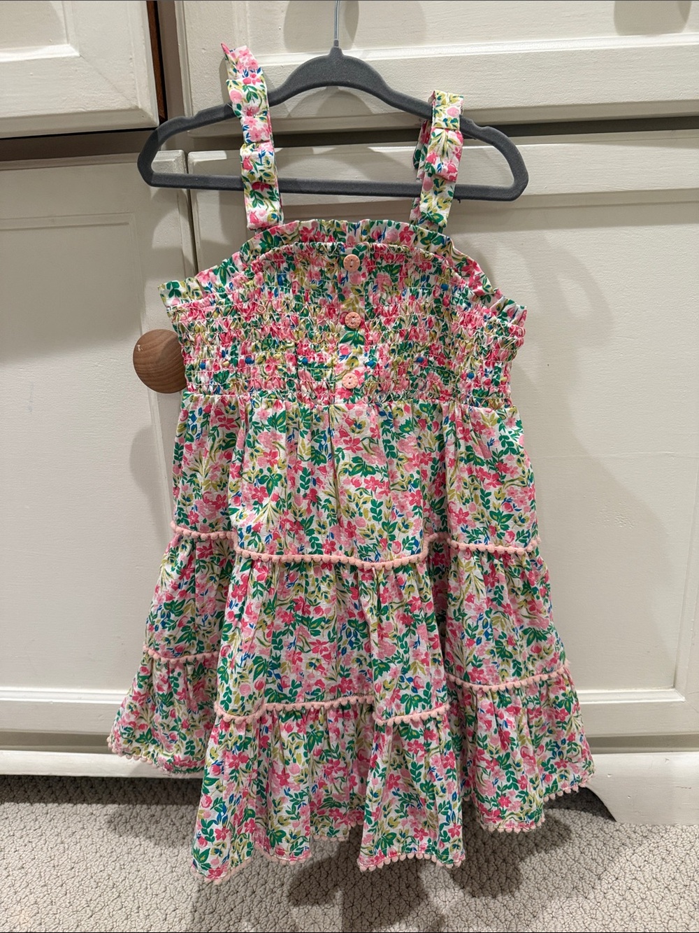 Pink Floral Tiered Sundress - worn 1x